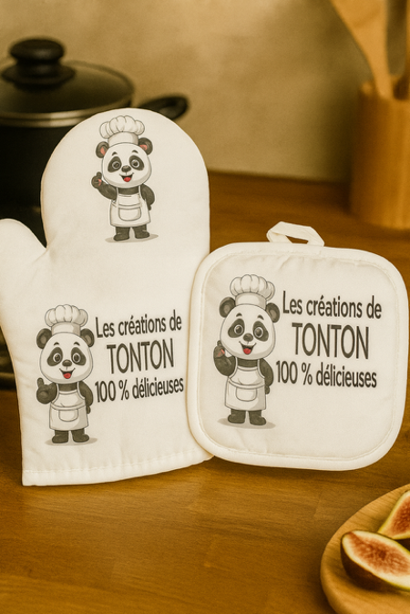 Gant + manique "Les créations de Tonton – 100% délicieuses" 