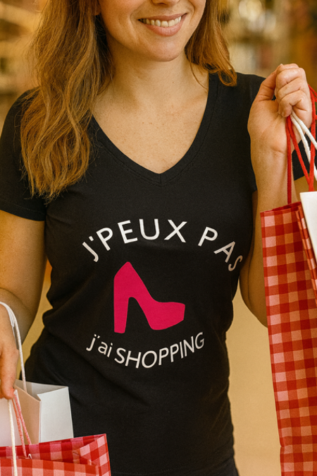 🛒 T-shirt « J’peux pas, j’ai shopping »