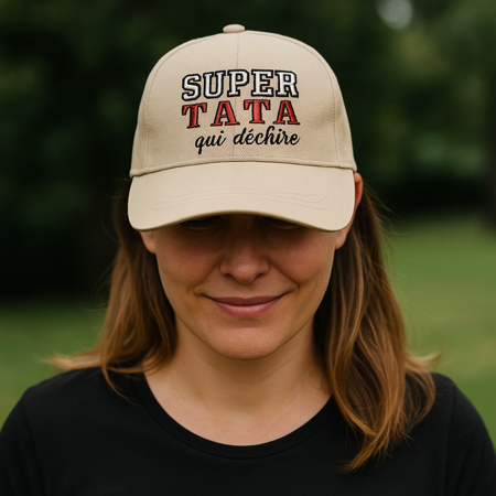 Casquette Femme "Super Tata Qui Déchire"