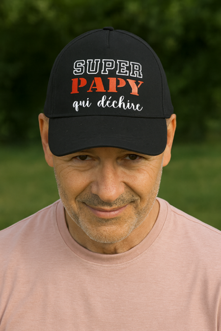 Casquette Homme -🧢 Super Papy qui déchire 😎