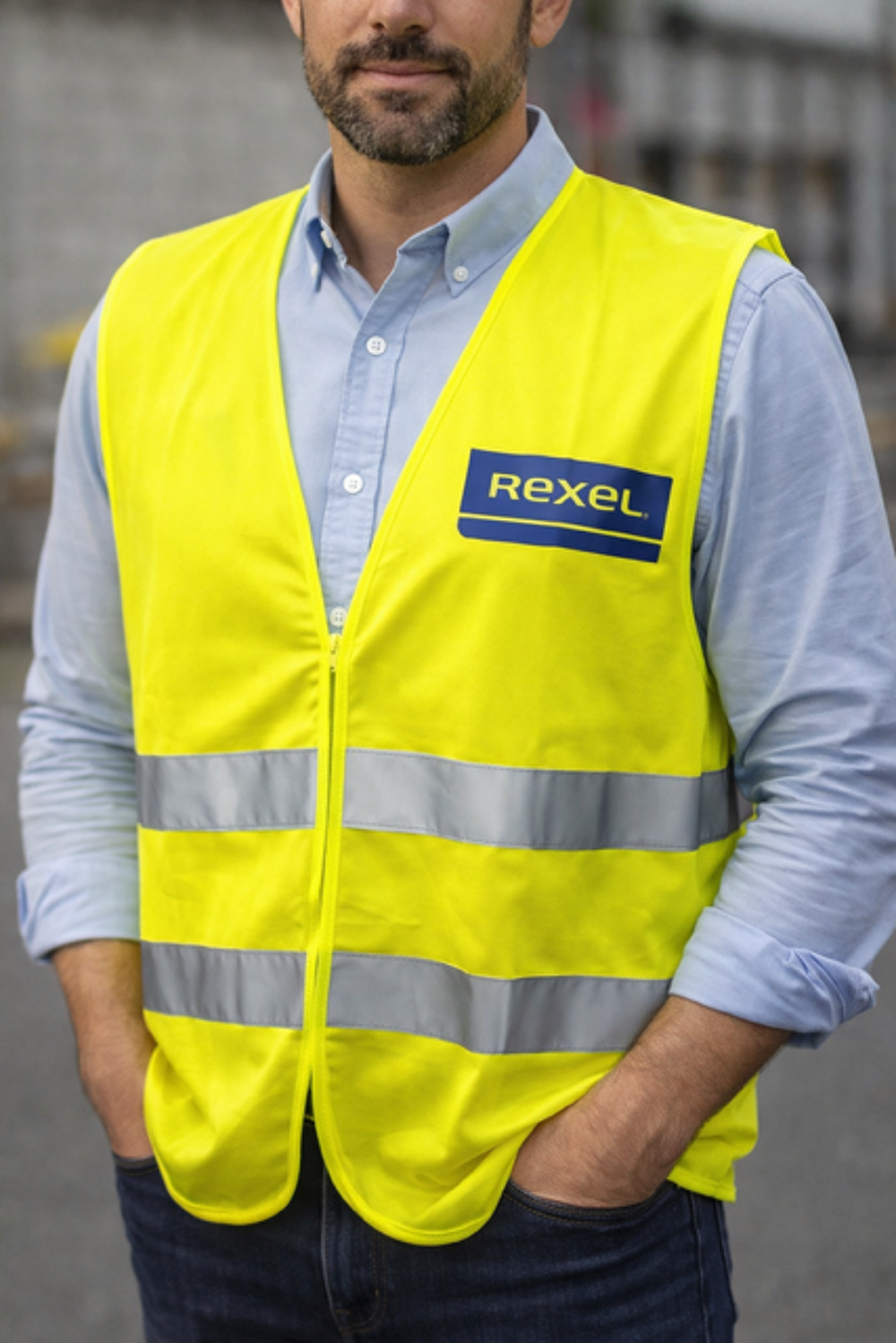 gilet jaune de sécurité devant 