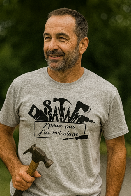  T-shirt Homme « J’peux pas, j’ai bricolage »
