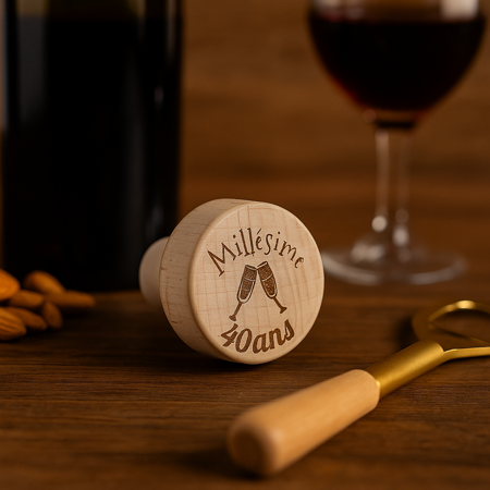 🍾 Bouchon de bouteille en liège « Millésime 40 ans »