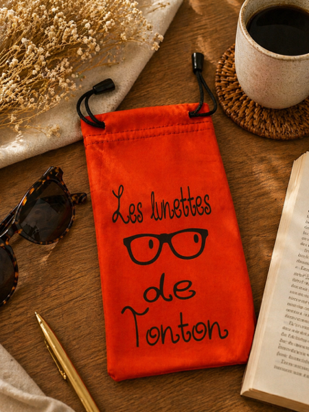 Étui à lunettes personnalisé "Les lunettes de Tonton" 👓😎