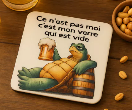 🍷 Dessous de verre – “Ce n’est pas moi, c’est mon verre qui est vide” 🍻