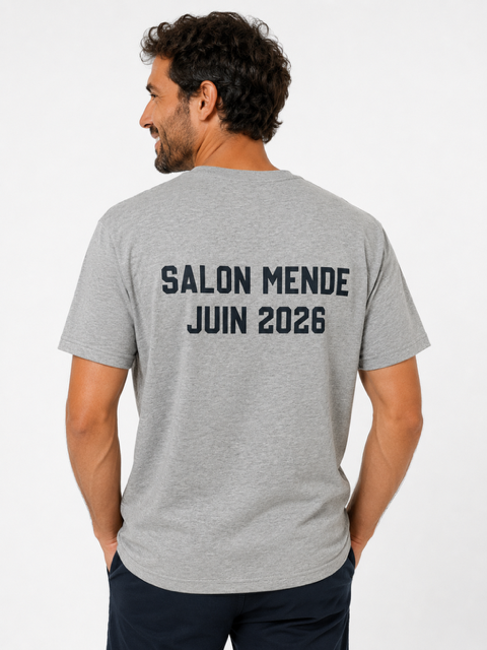 t shirt gris chiné pour salon Mende 