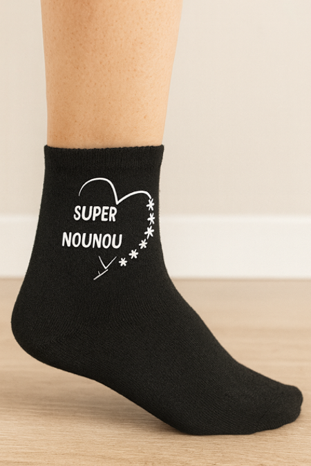 🧦 Chaussettes femme « Super Nounou »
