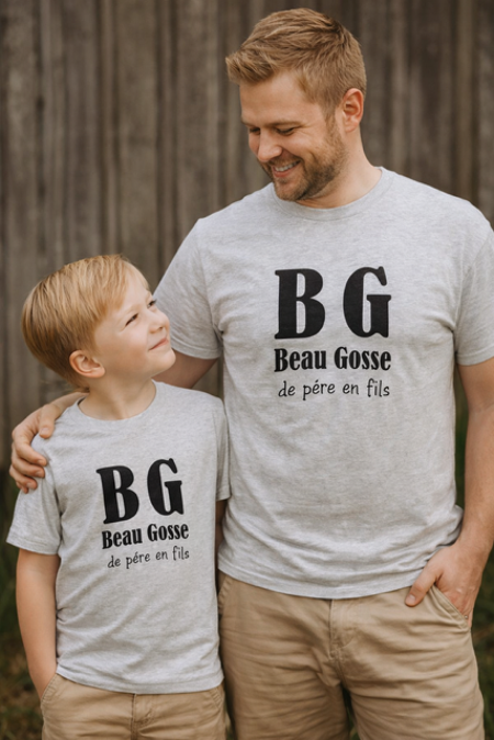 👕 T-shirt enfant « Beau gosse de père en fils »