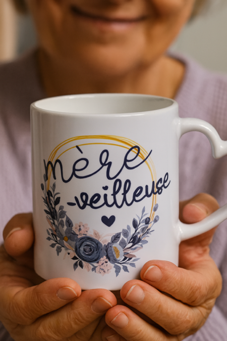 ☕ Mug blanc mat « Mère Veilleuse »