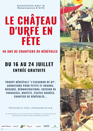 16 au 24 JUILLET 2022 Le Château d'Urfé en fête 