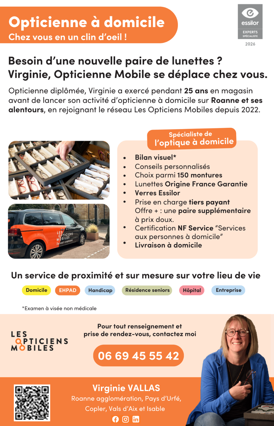 Opticienne à domicile & établissements de soins "La Lunetterie à Vivi" Photo